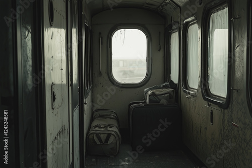 Abandoned Train Station in the Middle of the Night