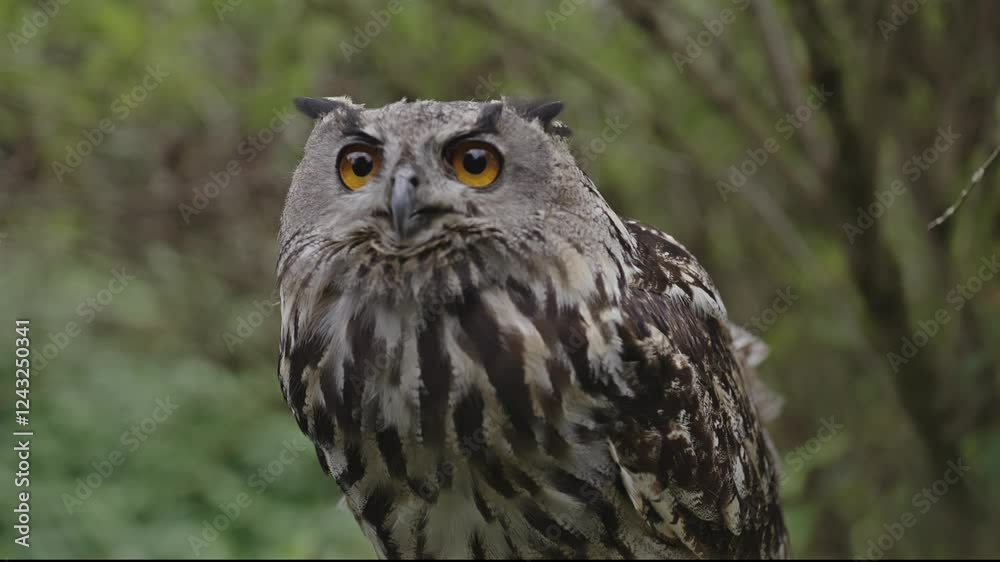 Portrait rapace diurne hibou grand duc Portrait rapace diurne hibou grand duc