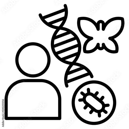 comparative genomics single icon