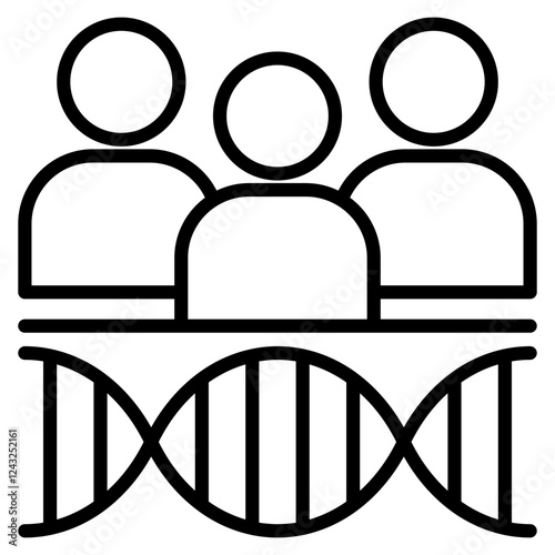 populations genetics single icon