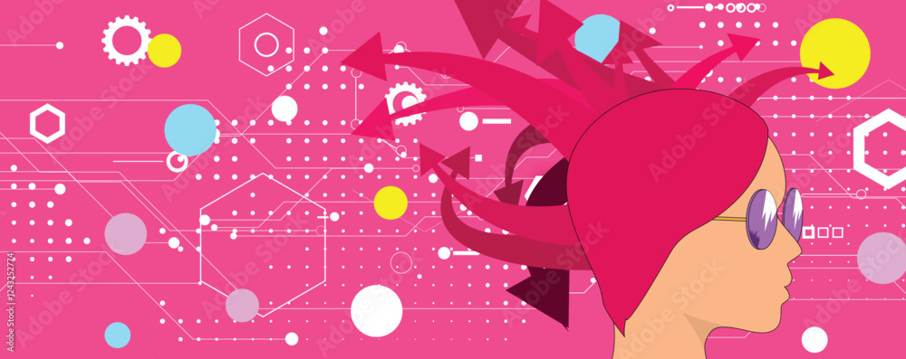 Artificial intelligence abstract human mind universe Artificial intelligence abstract human mind universe