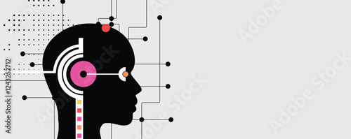 Artificial intelligence abstract human mind universe