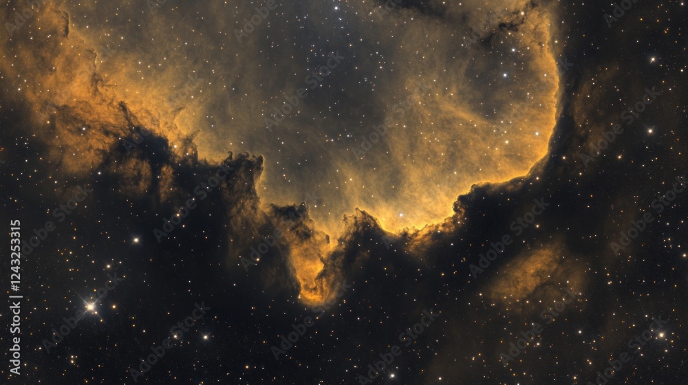 Fototapeta premium A stunning cosmic nebula illuminated against a backdrop of stars.