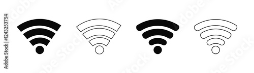 Wi Fi icon set. Wireless internet symbol.. signal symbol. Vector illustration