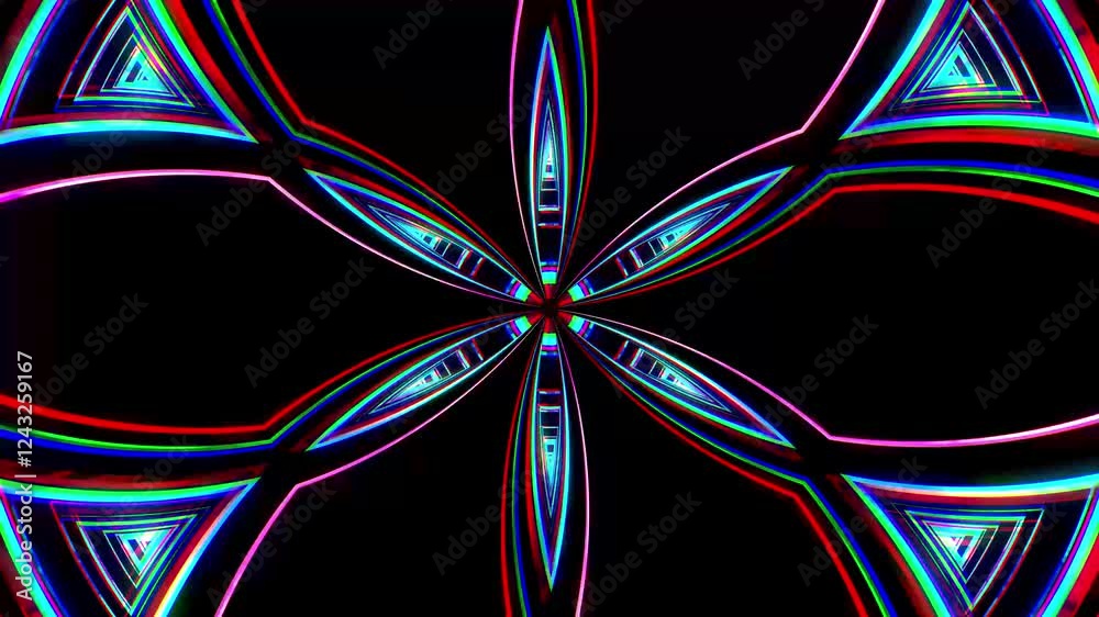 Abstract flickering. dance vj loop for festival, nightclub, neon party, dj 