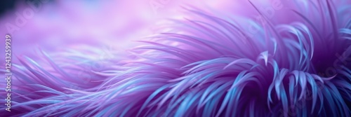 Vibrant purple and blue furry texture fills the frame with intricate details highlighting softness and richness at dusk photo