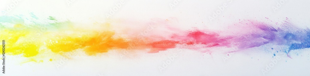 Obraz premium Abstract rainbow watercolor wash painting.