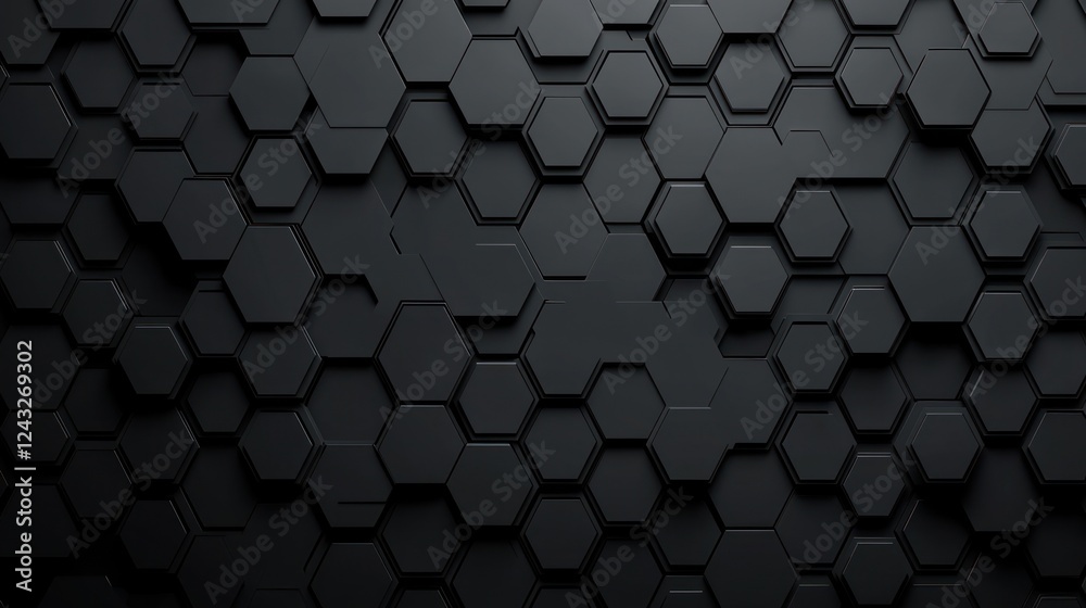 Dark Grey Hexagon Geometric Pattern Background Dark Grey Hexagon Geometric Pattern Background