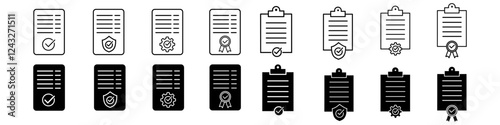 Checkmark icon vector set. confirm terms illustration sign collection. approve symbol. ok logo. approve mark.
