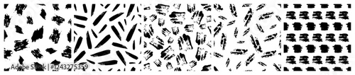 Set of seamless patterns with scribble smears