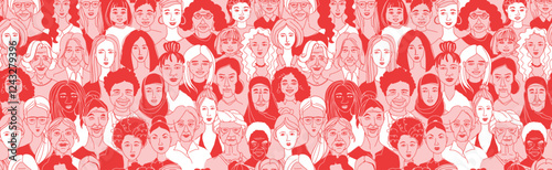 Diverse Women Portraits for International Women's Day Illustration