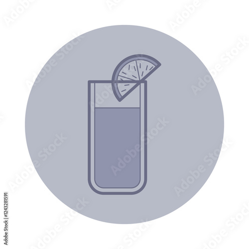 Tall glass filled with refreshing drink garnished with slice of lime. Enjoying beverage in relaxed setting concept