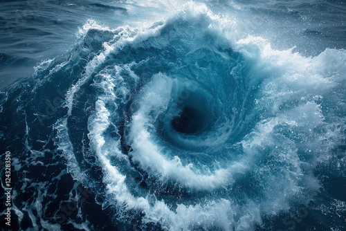 Powerful ocean whirlpool captured in stunning detail