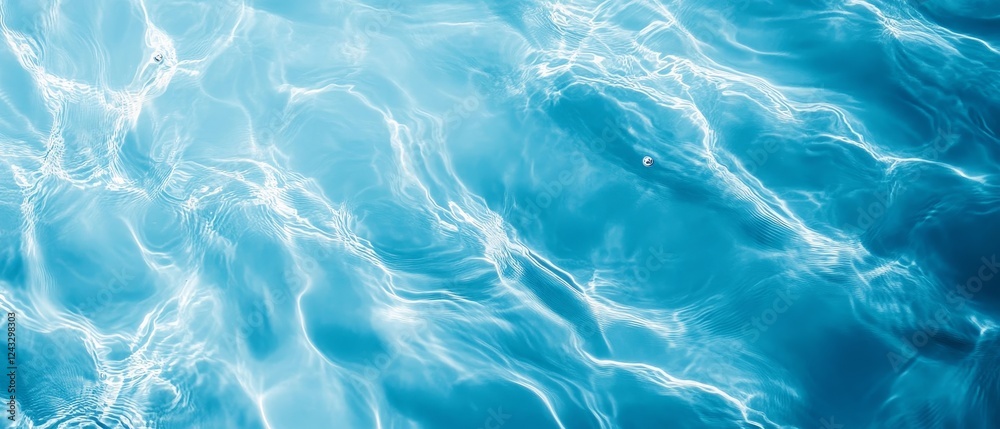 Fototapeta premium Sunlight reflecting on blue water surface