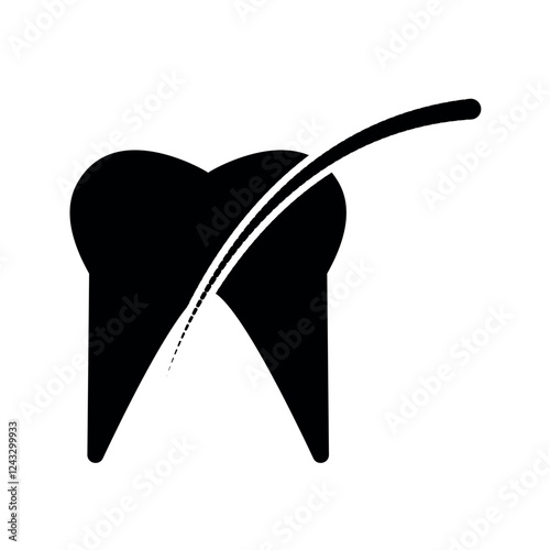 Tooth root canal icon.