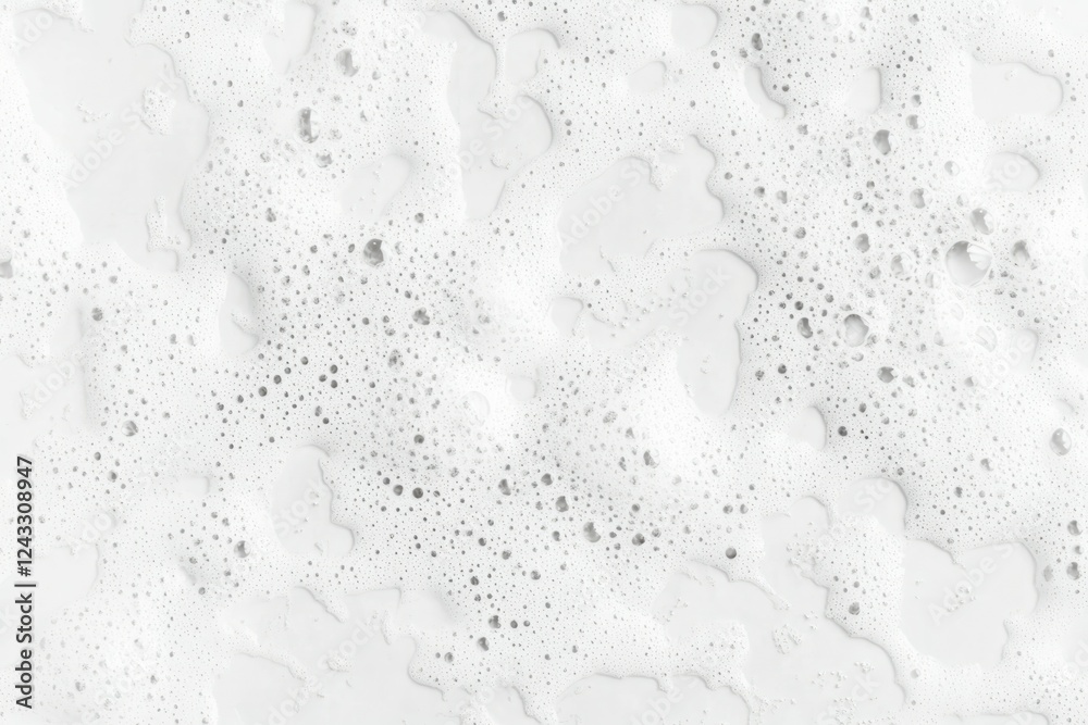 White foam bubbles on flat surface, top view. Neural network AI generated White foam bubbles on flat surface, top view. Neural network AI generated