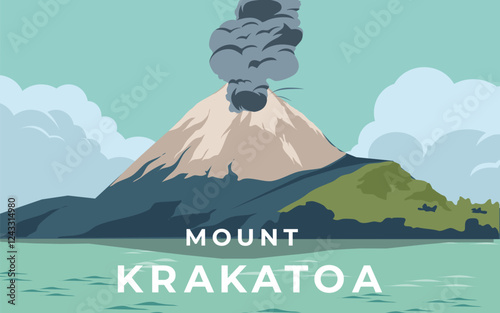 Mount krakatoa volcano Indonesia