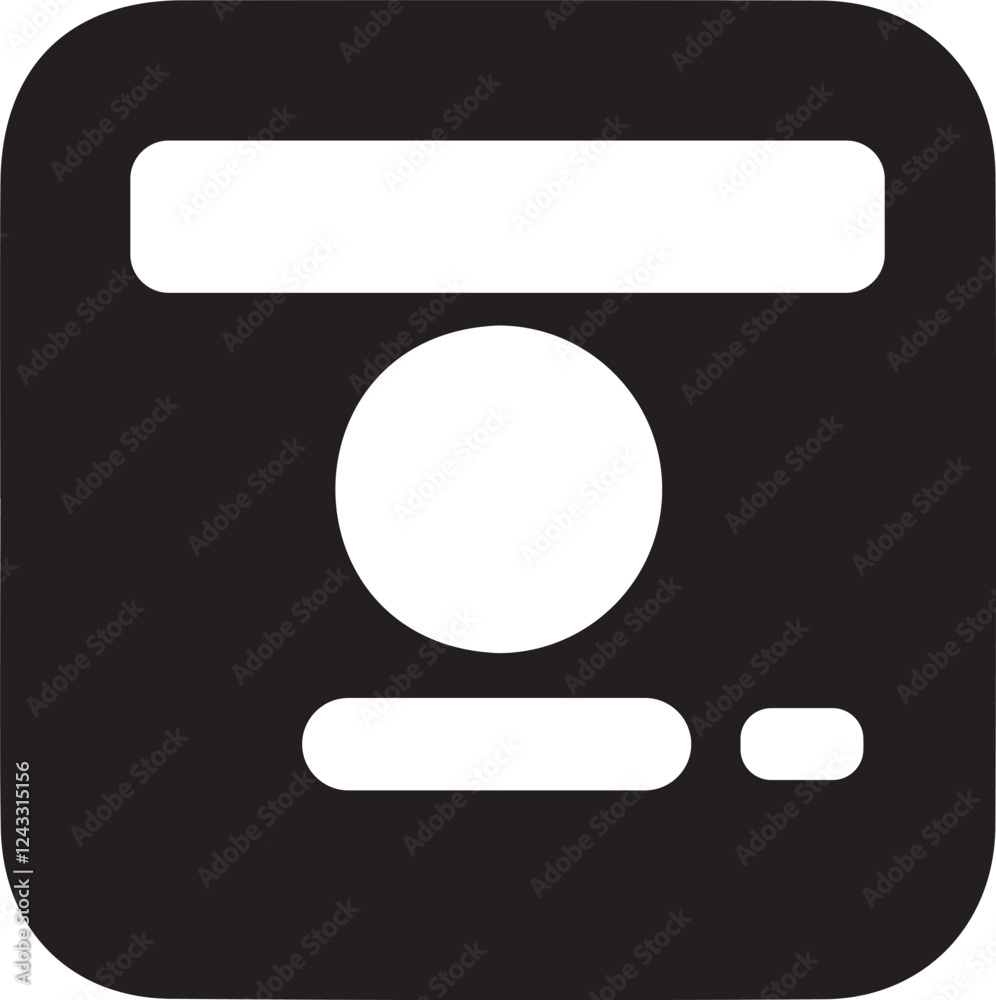credit card icon on black button credit card icon on black button