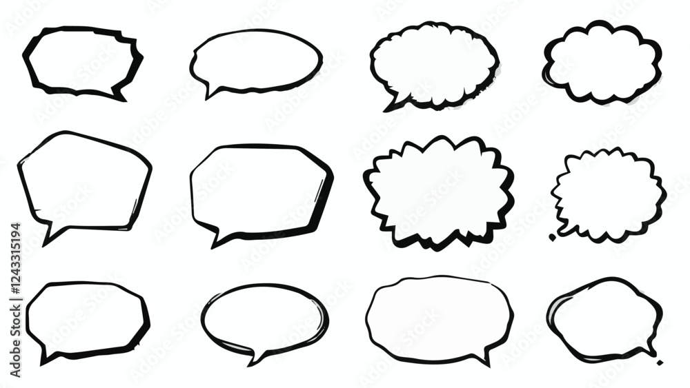 Obraz premium set of comic speech bubbles vector