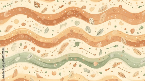 Boho Joy Abstract Background – Tribal Patterns for Festivals & Eco-Friendly Branding