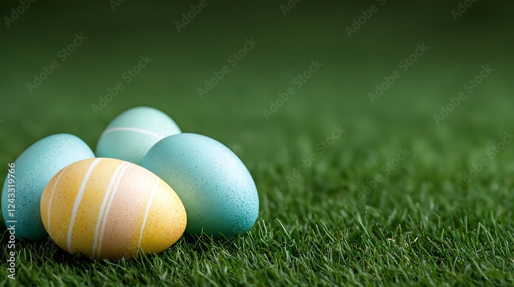 Easter day celebration garden pastel tone easter eggs spring close-up festive vibes Easter day celebration garden pastel tone easter eggs spring close-up festive vibes