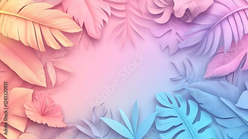 Tropical Paradise Abstract Background – Vibrant Summer Gradient for Travel & Party Branding