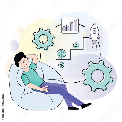 Marketing Automation & Sales Boost, AI-Driven Growth, CRM & Digital Strategy Concept Vector Illustrations