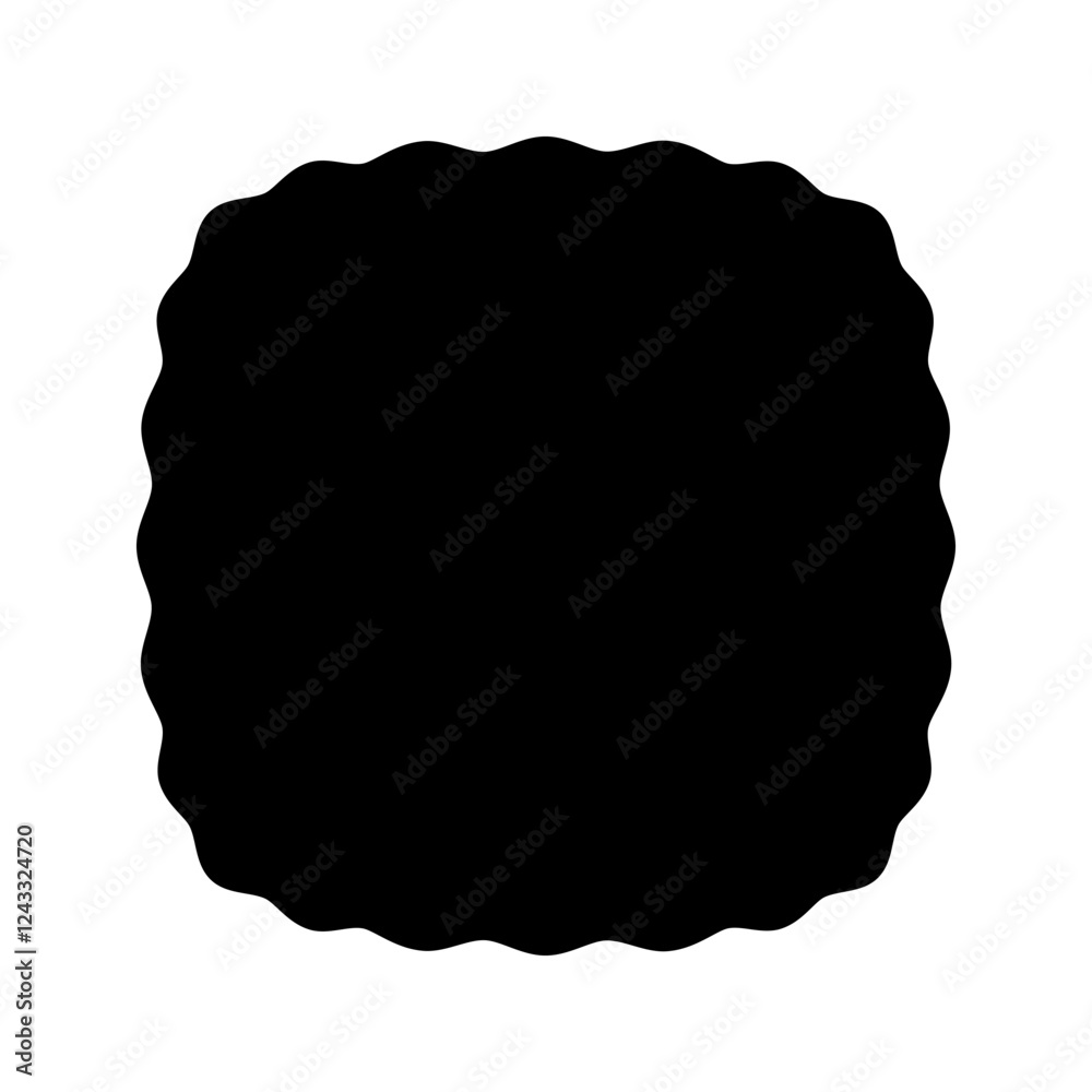 Squircle or square with rounded borders shape. Simple geometric curvy form isolated on white background. Blank tag or box template with empty space. Vector graphic illustration. Squircle or square with rounded borders shape. Simple geometric curvy form isolated on white background. Blank tag or box template with empty space. Vector graphic illustration.