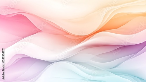 Soft Fluid Pastel Abstract Background with Watercolor Texture – Organic Design for Wellness and Branding