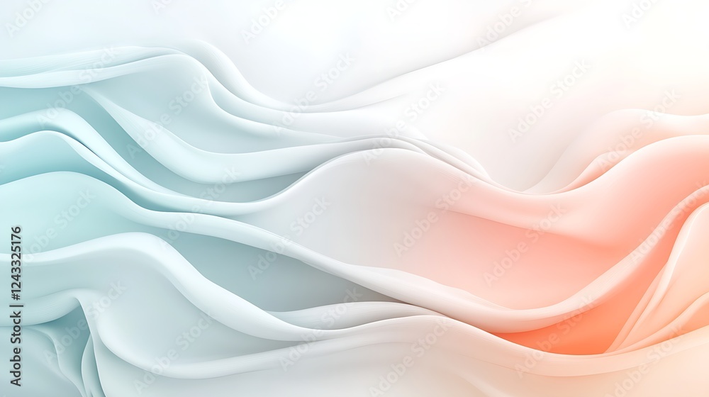 Fototapeta premium Soft Fluid Pastel Abstract Background with Watercolor Texture – Organic Design for Wellness and Branding