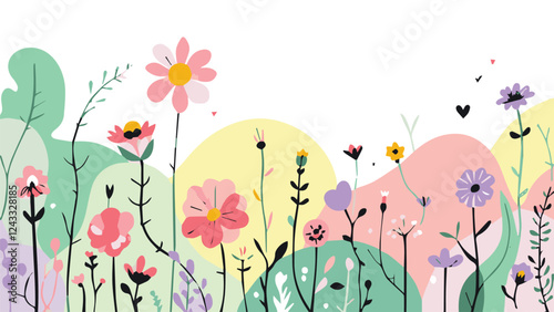 floral background with flowers