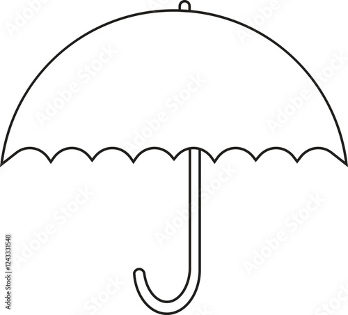 Umbrella black color the icon