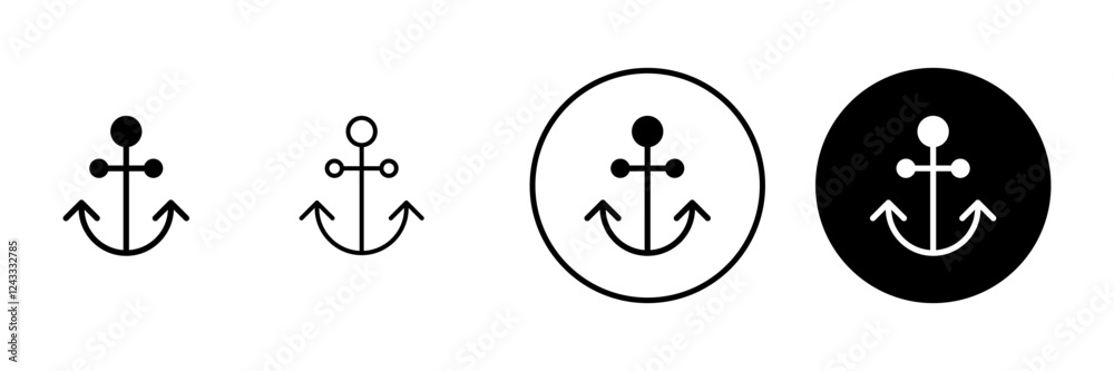 Anchor icon vector. Anchor sign and symbol. Anchor marine icon. Anchor icon vector. Anchor sign and symbol. Anchor marine icon.