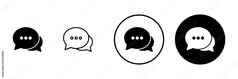 Chat icon vector. speech bubble sign and symbol. comment icon. message Chat icon vector. speech bubble sign and symbol. comment icon. message