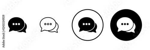 Chat icon vector. speech bubble sign and symbol. comment icon. message