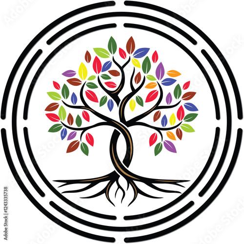 abstract tree vector illustration