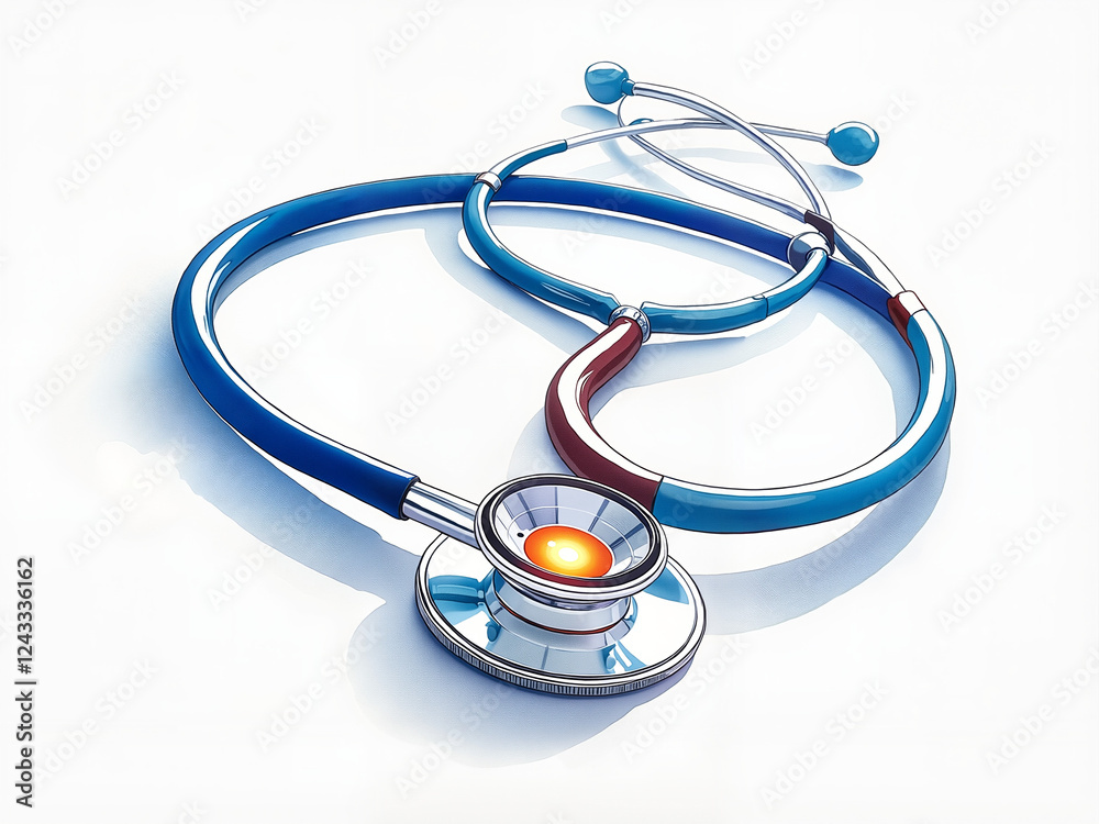 stethoscope on a pristine white background stethoscope on a pristine white background