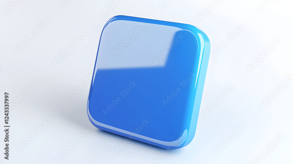 Blank Mobile application icon, button - Blue square with round corners. 3d rendering, white background
Blank Mobile application icon, button - Blue square with round corners. 3d rendering, white background