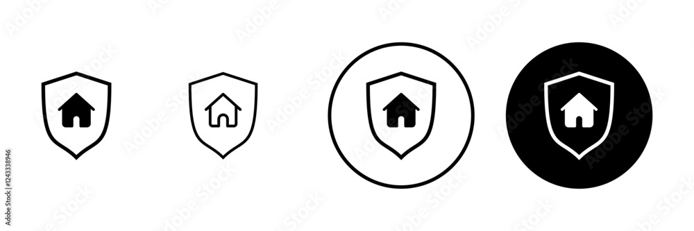 house insurance icon vector. house protection sign and symbol