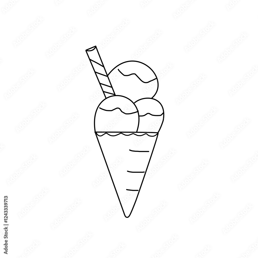 ice cream line icon