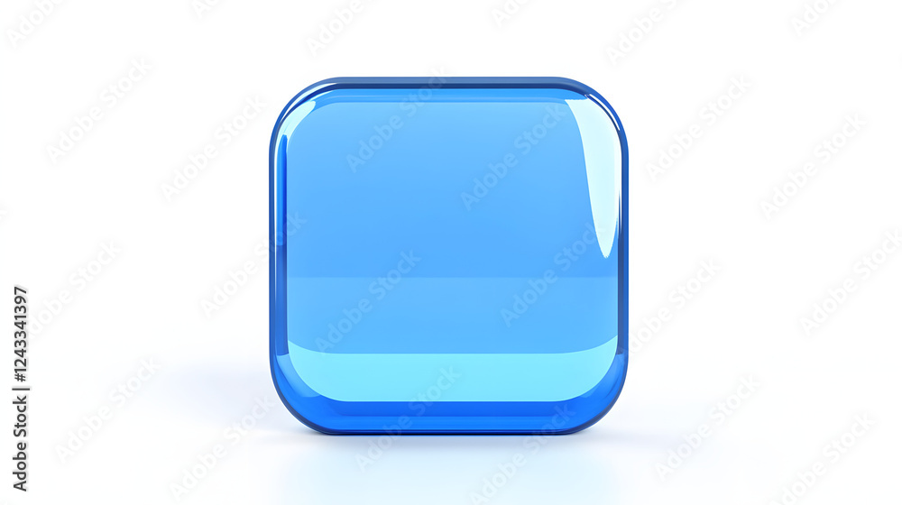 Blank Mobile application icon, button - Blue square with round corners. 3d rendering, white background
Blank Mobile application icon, button - Blue square with round corners. 3d rendering, white background