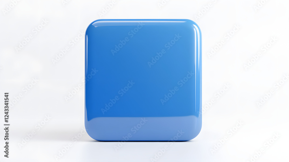 Blank Mobile application icon, button - Blue square with round corners. 3d rendering, white background
Blank Mobile application icon, button - Blue square with round corners. 3d rendering, white background