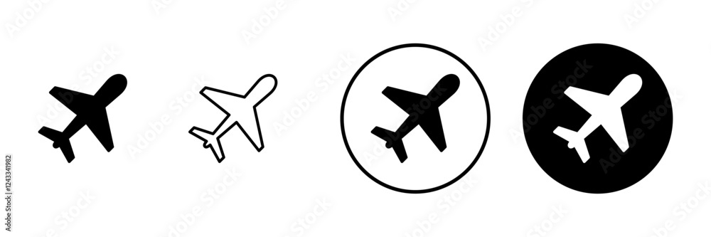 Plane icon vector. Airplane sign and symbol. Flight transport symbol. Travel sign. aeroplane Plane icon vector. Airplane sign and symbol. Flight transport symbol. Travel sign. aeroplane