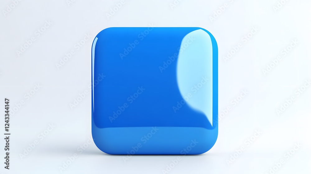 Blank Mobile application icon, button - Blue square with round corners. 3d rendering, white background
Blank Mobile application icon, button - Blue square with round corners. 3d rendering, white background
