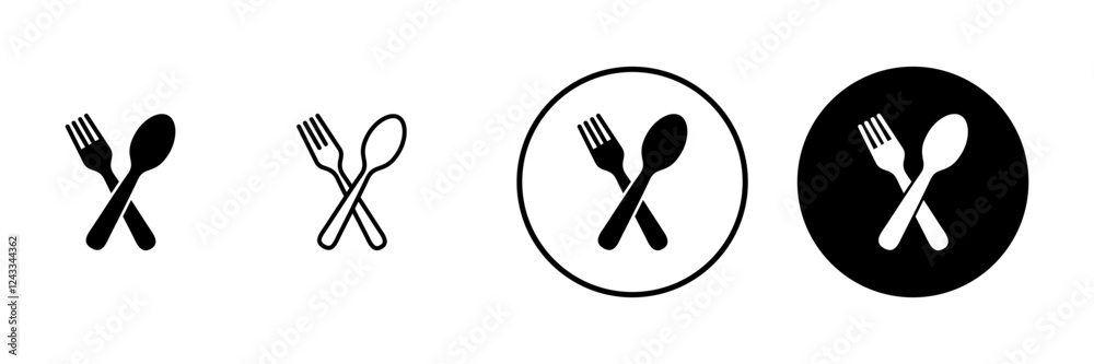 spoon and fork icon vector. spoon, fork and knife icon vector. restaurant sign and symbol