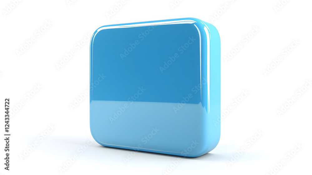 Blank Mobile application icon, button - Blue square with round corners. 3d rendering, white background
Blank Mobile application icon, button - Blue square with round corners. 3d rendering, white background