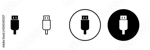 Usb icon vector. Flash disk sign and symbol. flash drive sign.