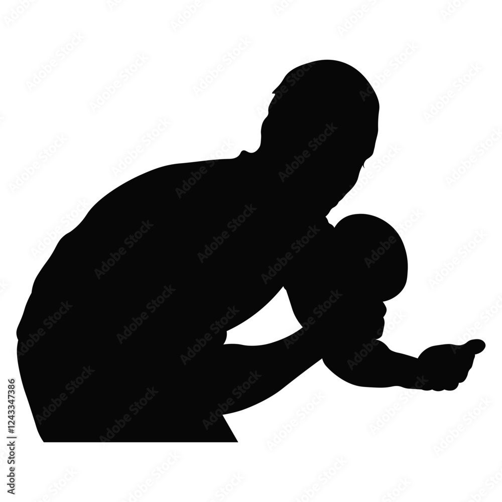 Table Tennis Player Silhouette on White Background. Vector Black Illustration. Table Tennis Player Silhouette on White Background. Vector Black Illustration.