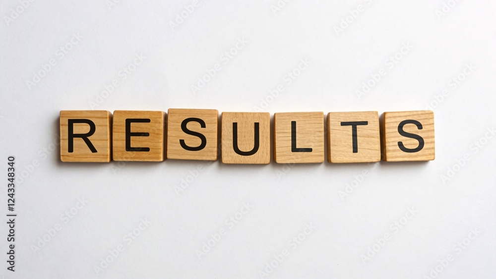 Colorful alphabet wood blocks creatively arranged to spell results, symbolizing the foundation of communication and growth in the business concept. Colorful alphabet wood blocks creatively arranged to spell results, symbolizing the foundation of communication and growth in the business concept.