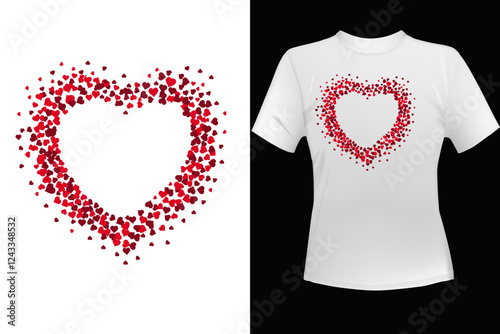 Valentine's Day T Shirt Design Illustration For Print, Poster, Card, Mug, Bag, Invitation.